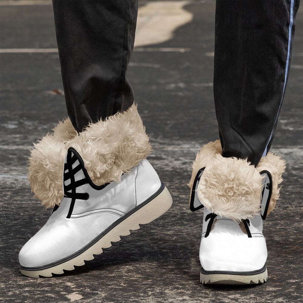 Cotton-pad Fur Lining Boots/White